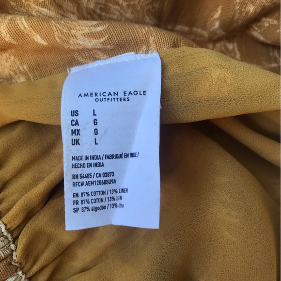 American Eagle Size L Linen-blend Crop Pants - Picture 10 of 13